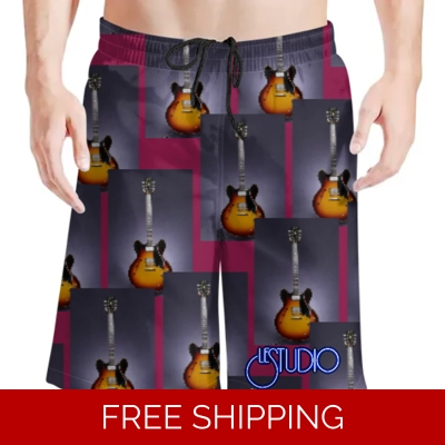 Le Studio Es335 Custom 3D Men's Beach Shorts